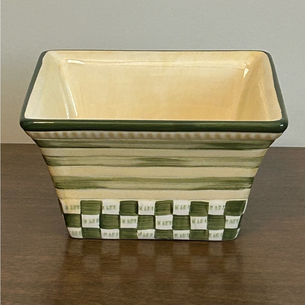 TABLETOPS GALLERY KINGSWOOD HAND PAINTED LEAF SQUARE BOWL